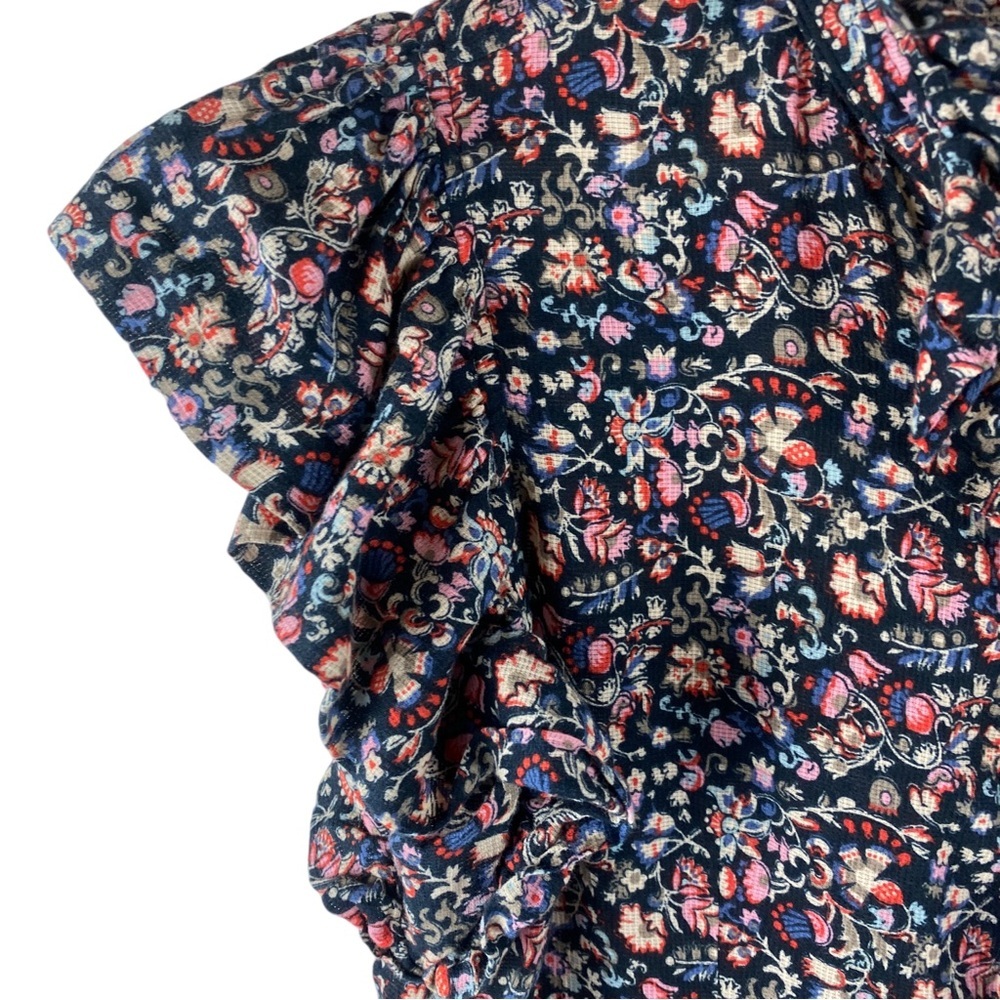Floral Ruffle Sleeve Top - Picture 5 of 8